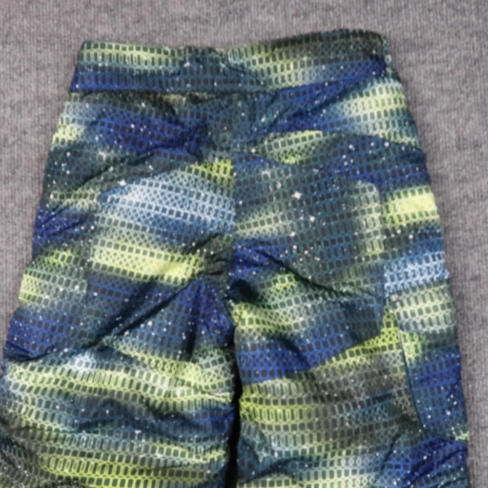 Champion Pants Youth Small 6-7 Blue Green Camo Pattern Snow Ski Insulated Winter